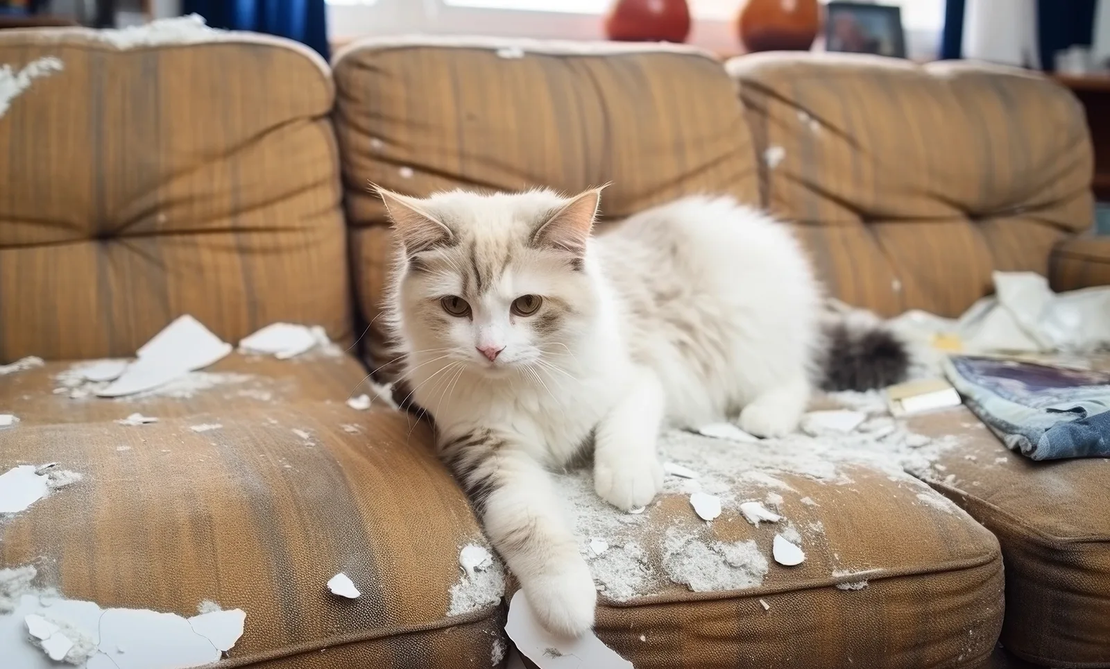 Leather Couch from Cat Scratche