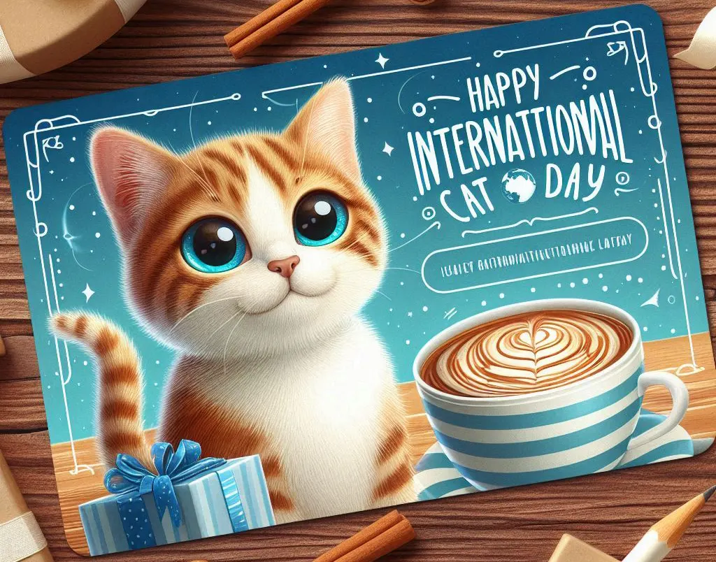 Happy International Cat Day gift card