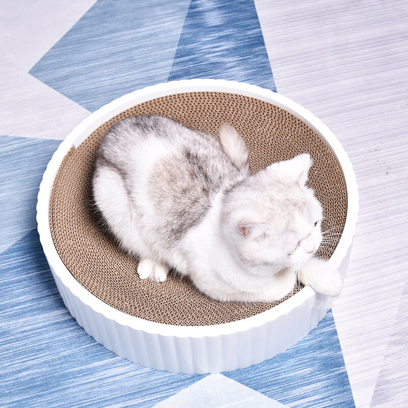 Round Cat Scratch Bed Showcase