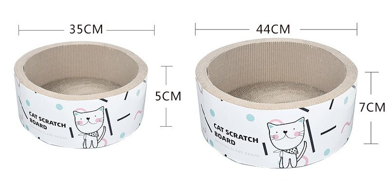 Round Cat Scratch Bed Size