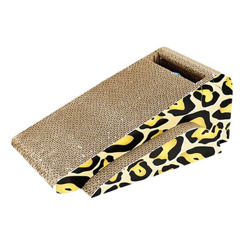 Ramp Cardboard Cat Scratcher With Toy 2 in 1