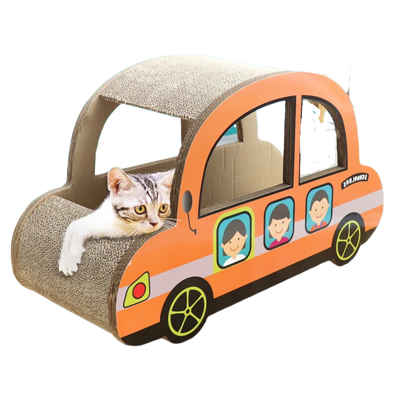 Smart Cardboard Cat House with Cat Scratch