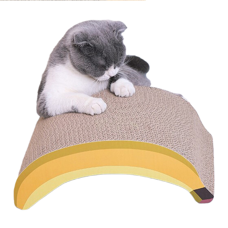 Banana Designed Cardboard Cat Scratcher Pad