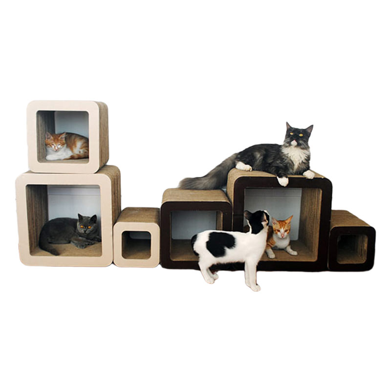 FobPet Square Cat Scratcher House and Lounger