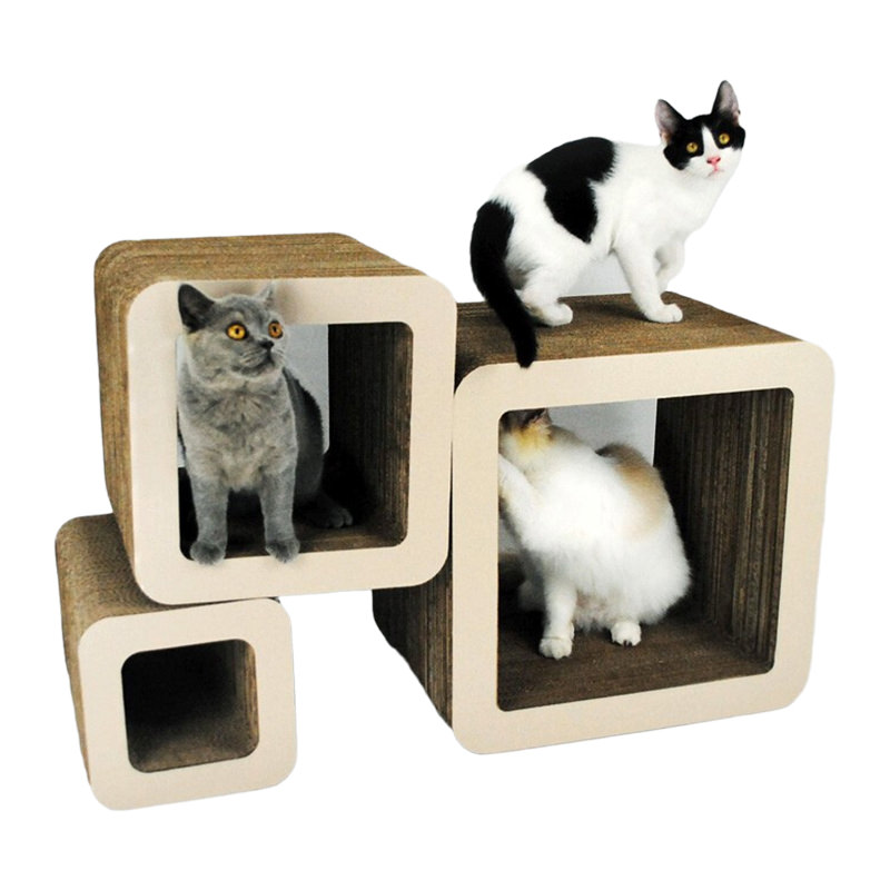 FobPet Square Cat Scratcher Post and Lounger