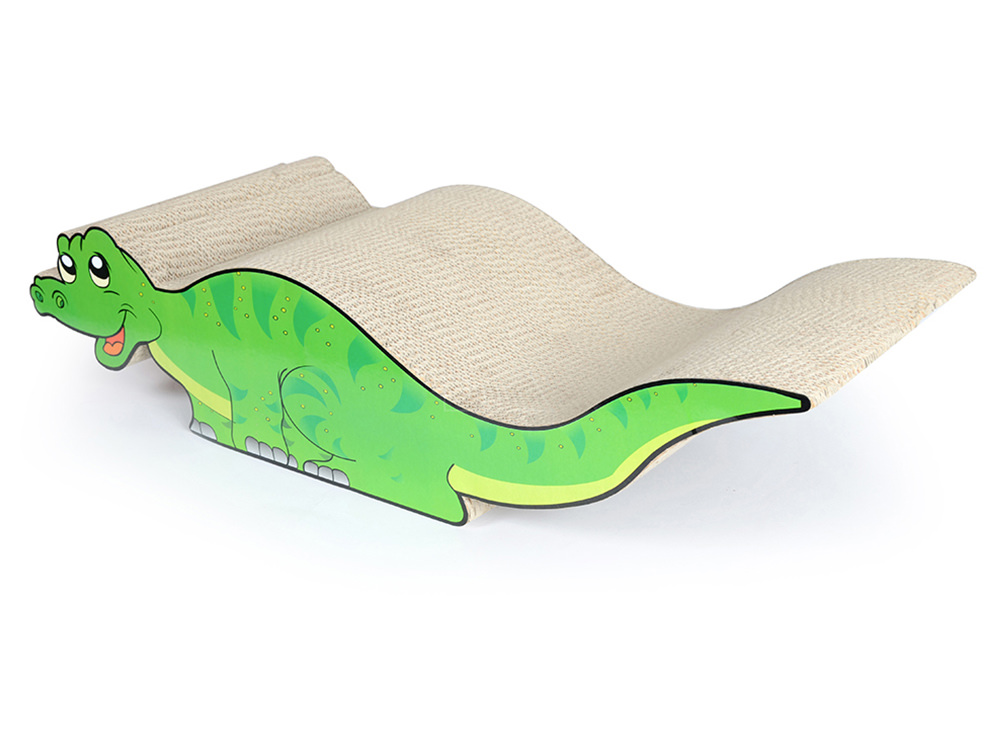 Cardboard Cat Board Toy with Crocodile Shaped Design