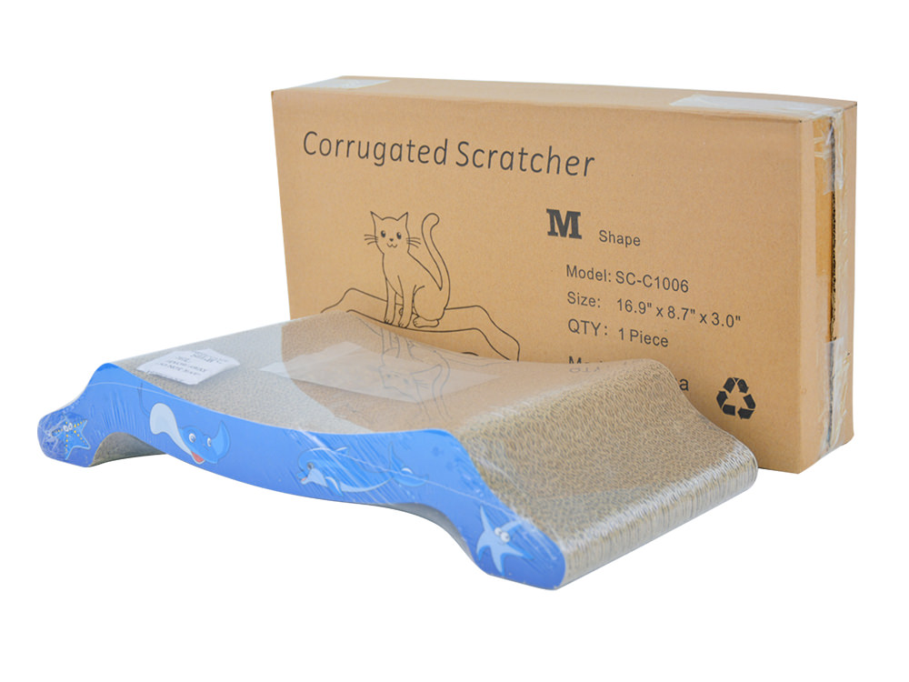 Catnip Cat Toys Cat Supplies Scratching Cardboard M shaped Cat Board