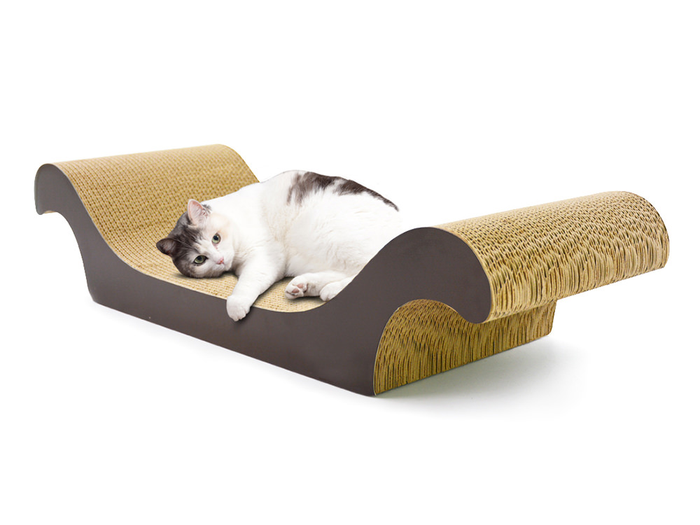 Corrugated Cardboard Cat Sofa for Sleeping Playing Lay Down