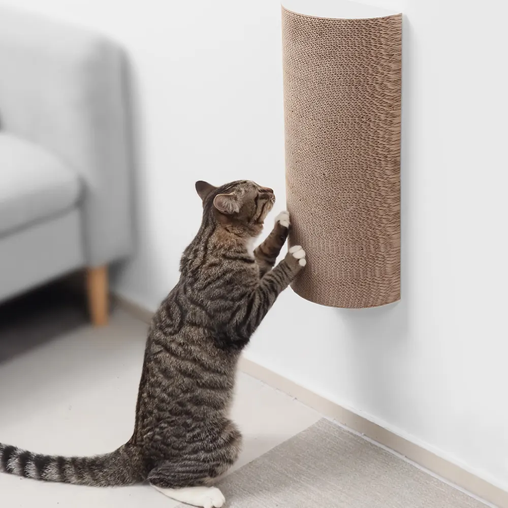 cardboard wall mounted scratching post