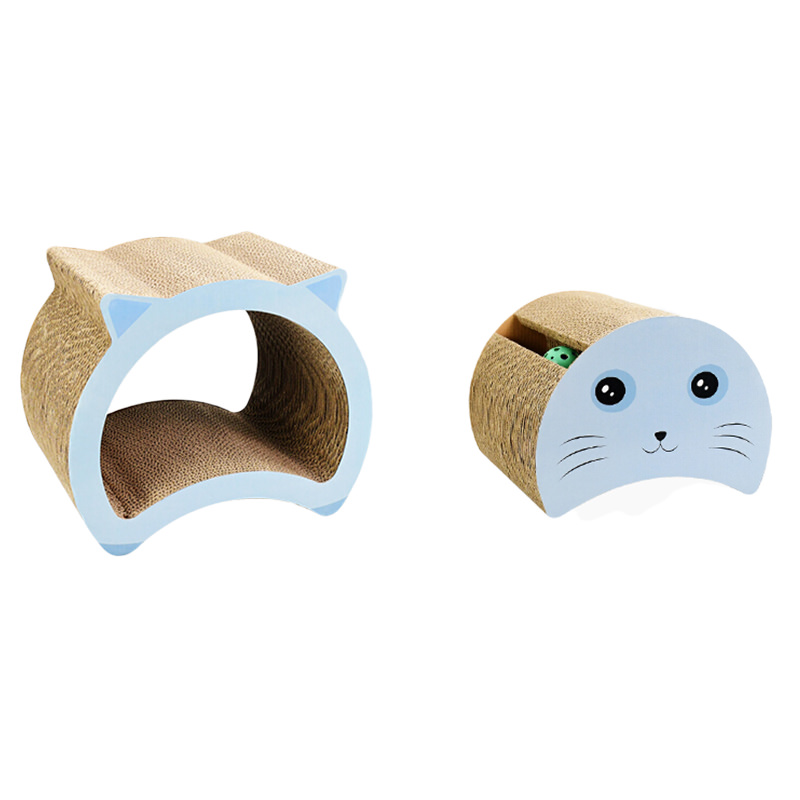 2 in 1 Cat Scratcher Lounge with Hole Cat Training Toy